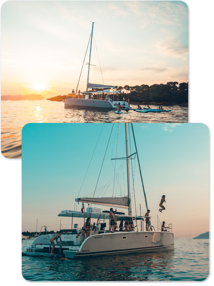 Excursions privées en catamaran - sortie sunset - NOMAD2 - supers